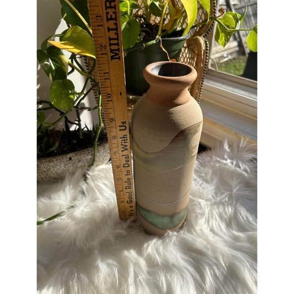 Vintage Alfadom Rodolfo Stoneware Art Pottery Drip Glazed Vase - Signed - Picture 5 of 6